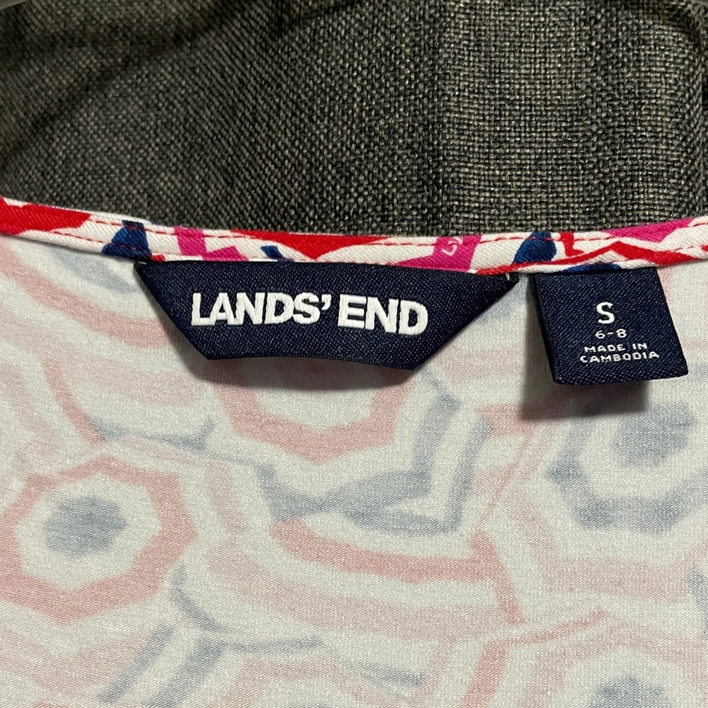 Lands' End Red, Pink, Blue and White Umbrellas Dress - Picture 2 of 5